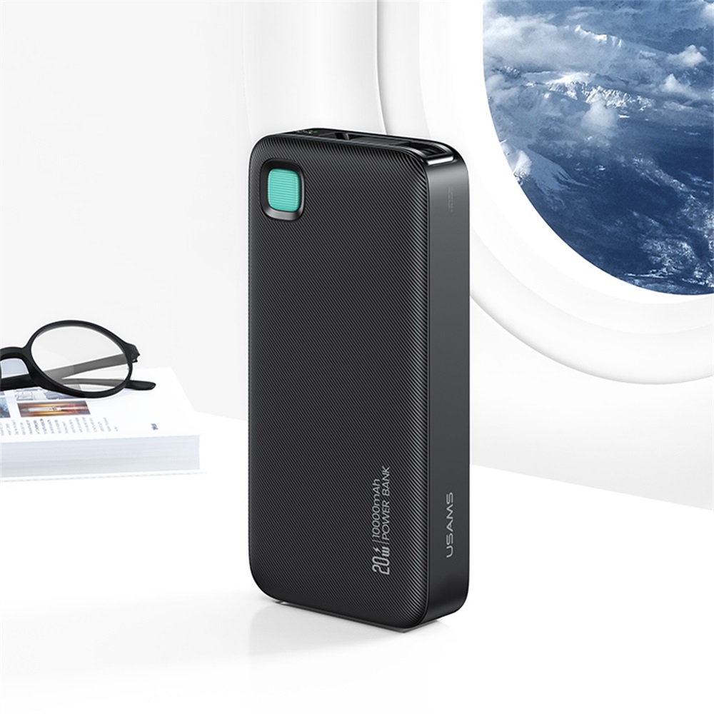 CD225 20W Digital Display Fast Charging Power Bank With Lightning Retractable Cable 10000mAh - XY Series